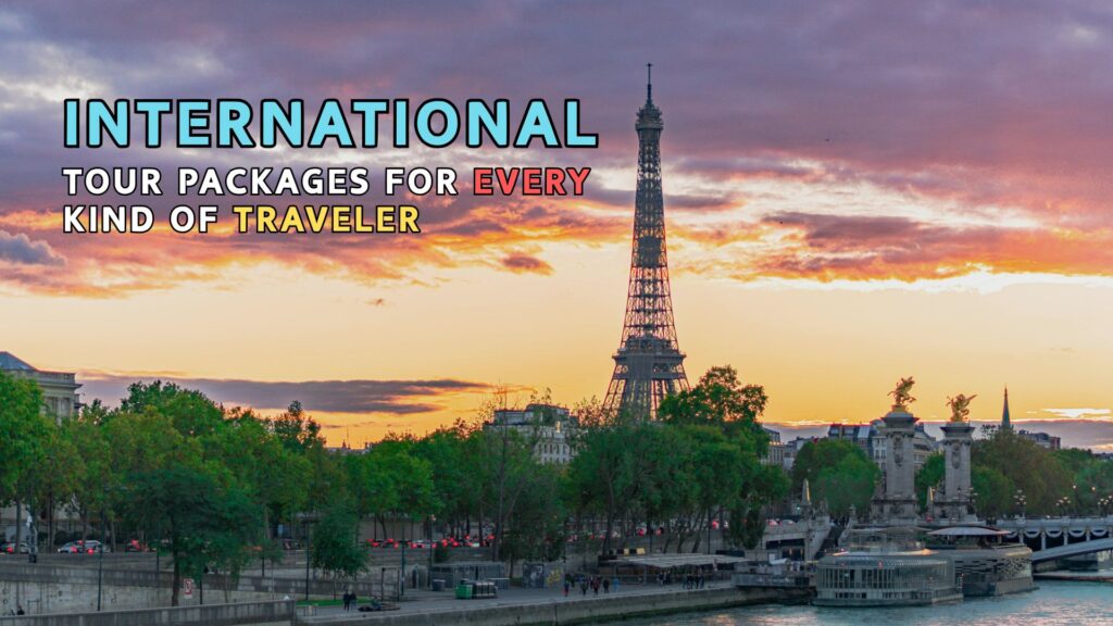Eiffel Tower at sunset in Paris representing Fab Holidays’ international travel packages for every kind of traveler