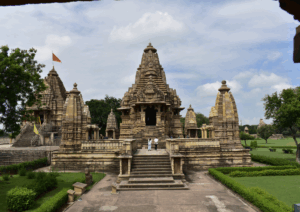 Ancient temple architecture featured in Khajuraho Tour Package