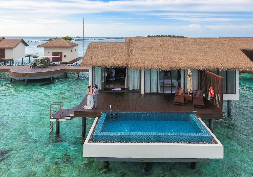 Luxury overwater villa with private pool in the Maldives – part of a 5-day Maldives Tour Package from India
