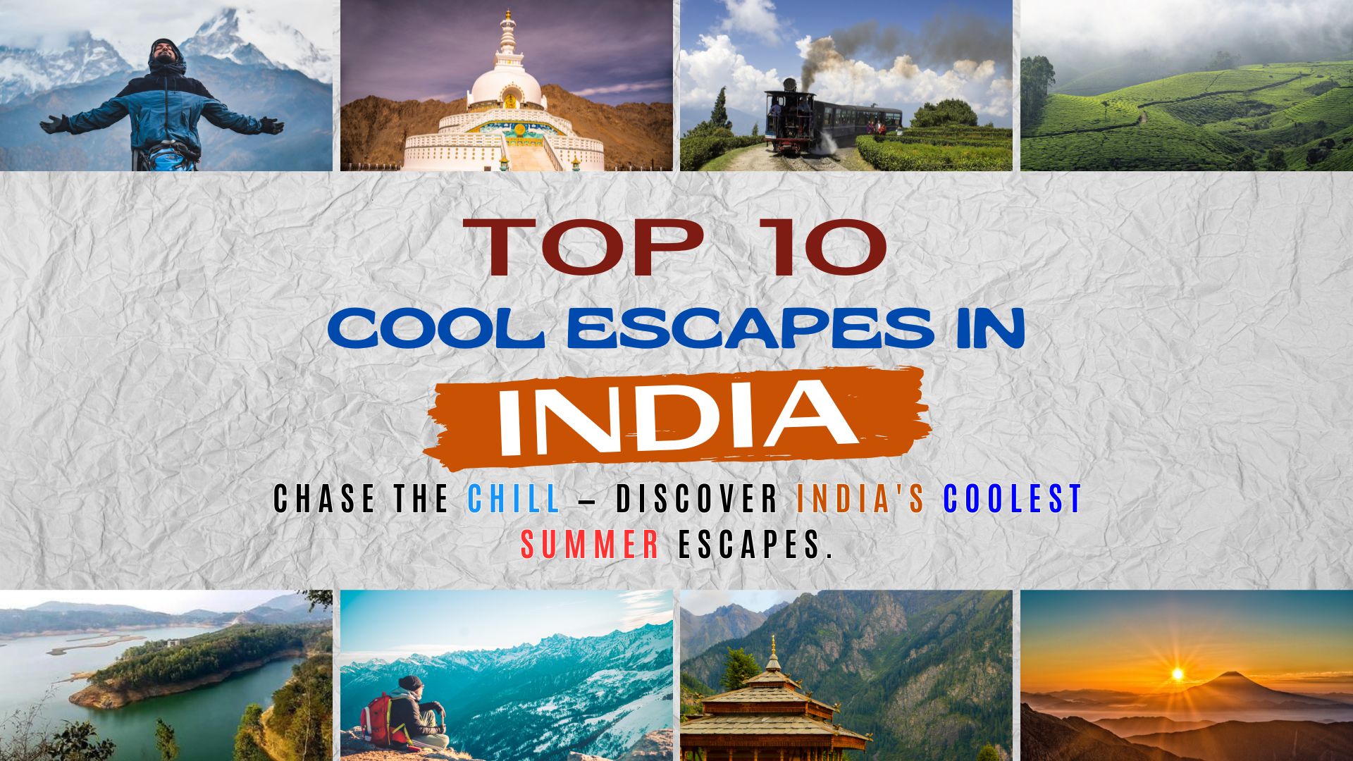 Top 10 cool escapes – best places to visit in India during summer curated by Fab Holidays, the best travel agency in Delhi
