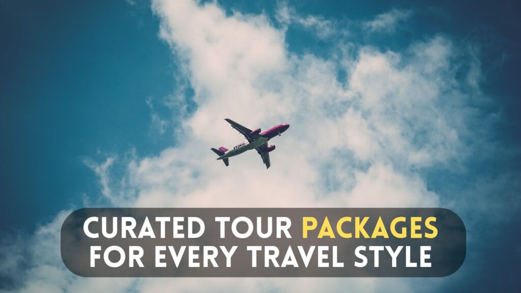 Airplane flying through clouds symbolizing curated Switzerland tour package from India by Fab Holidays for every travel style