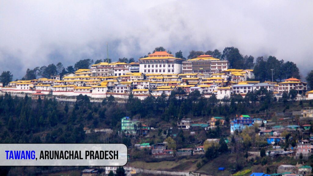 Scenic view of Tawang Monastery in Arunachal Pradesh, a peaceful destination among the best places to visit in India during summer