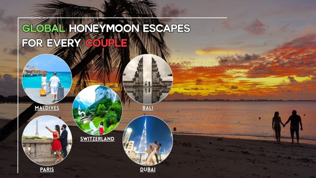 Global honeymoon escapes for every couple – Maldives, Bali, Switzerland, Paris, and Dubai | Honeymoon Tour Packages in India